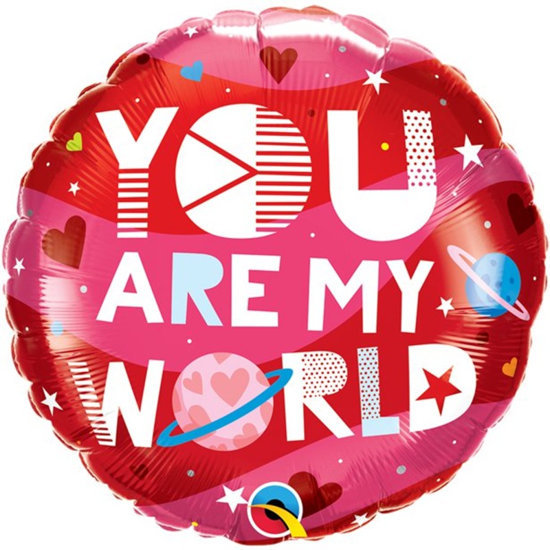 You are my world foil balloon 45cm