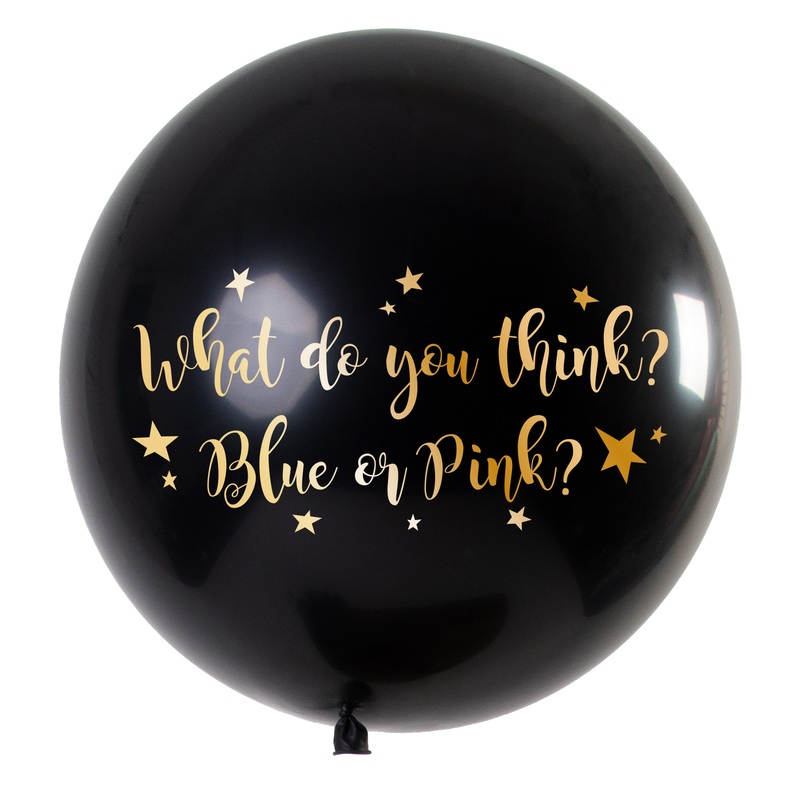 1 blue or pink girl latex balloon