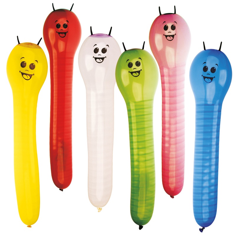 6 funny balloon caterpillars figure balloons