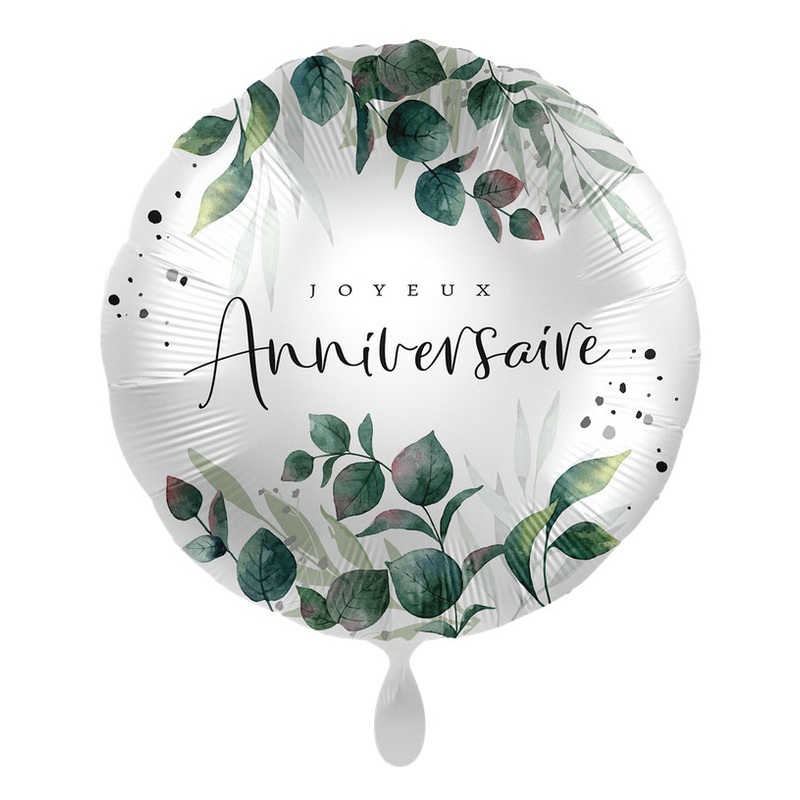 Botanical Birthday foil balloon FR 43cm