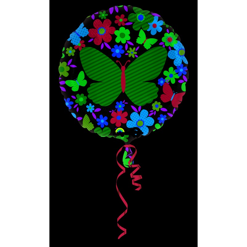 Foil balloon Colorful butterflies & flowers