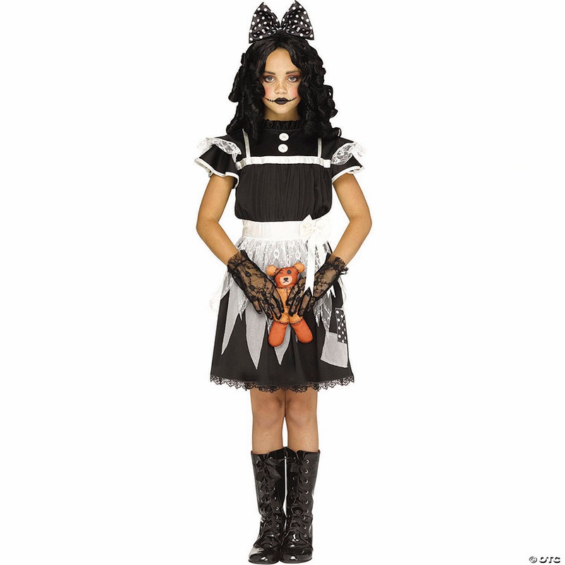 Kids Victorian Deadly Dolly Dress Costume