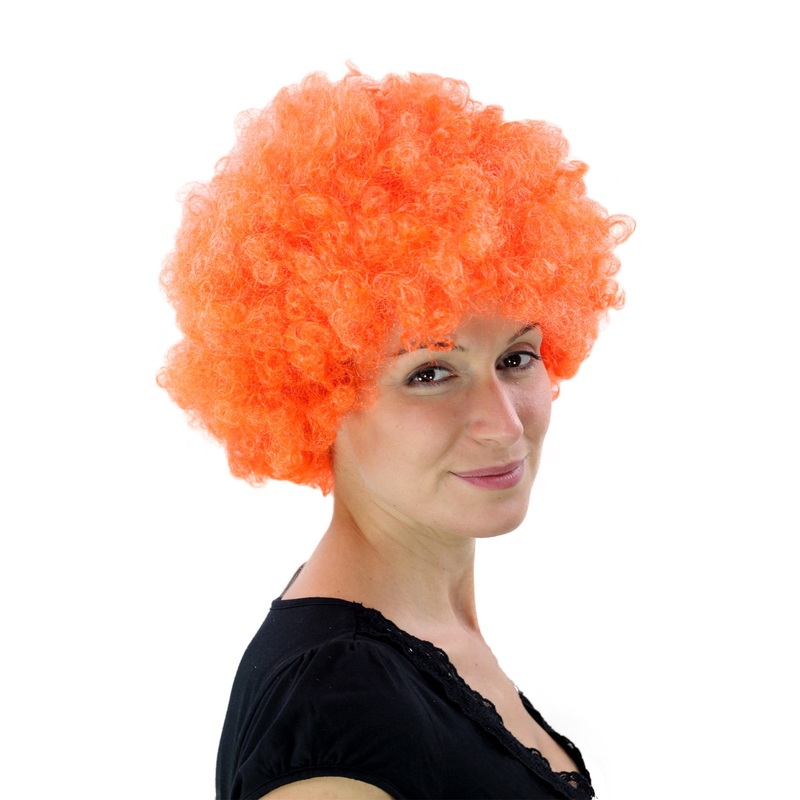 Afro Wig Halloween Carnival Men Women 70s Party Orange Disco PW0011-PC24