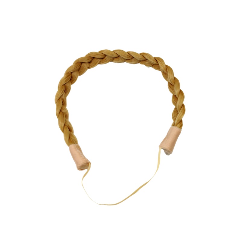 Hairpiece braided plaited hair braid hairband Alice band gold blond YZF-3080-86
