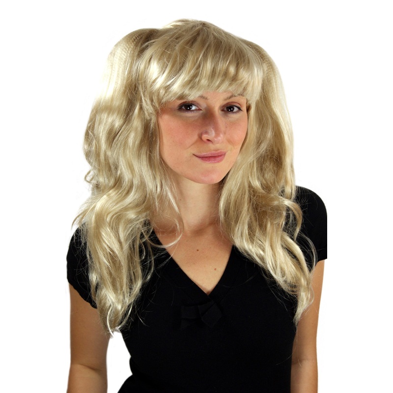 Party Lady Wig long voluminous wavy fringe blond long pigtails Gothic Lolita PWY-12