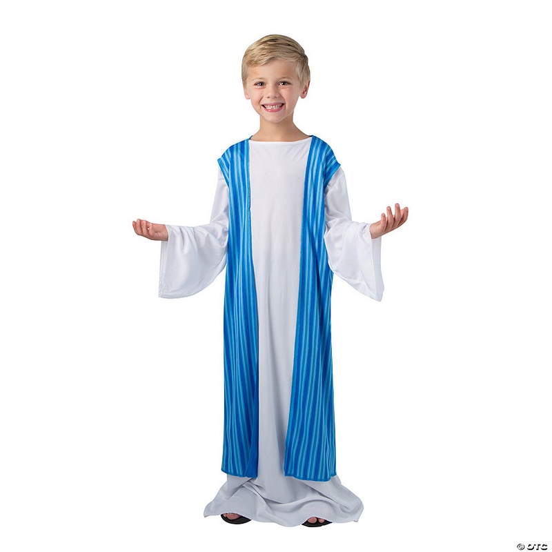 35 Kids Blue Striped Polyester Shepherd Tunic Vest Costume
