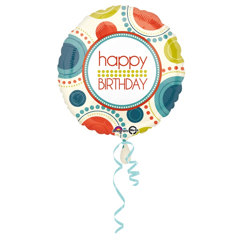 Birthday balloon geometric circles