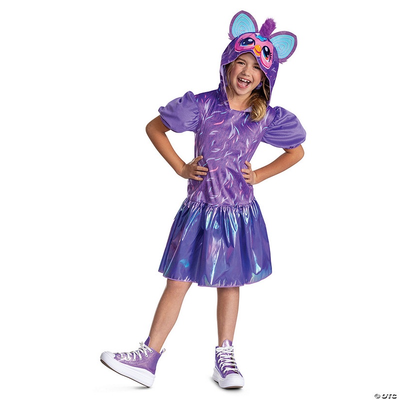 Kids Furby Purple Hooded Dress Costume