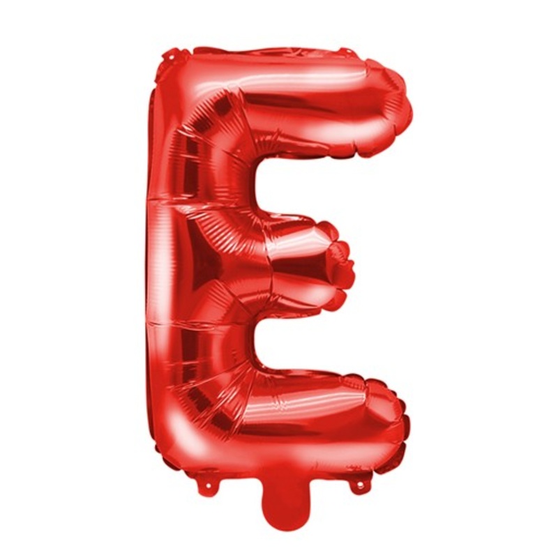 Red E letter balloon 35cm
