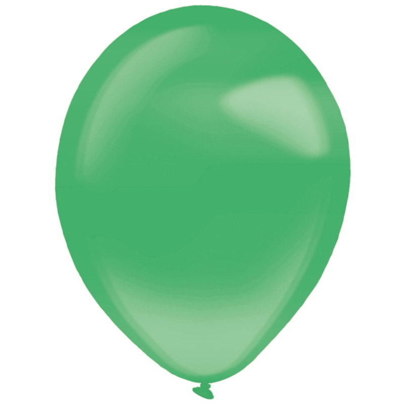 100 latex balloons crystal grass green 12cm