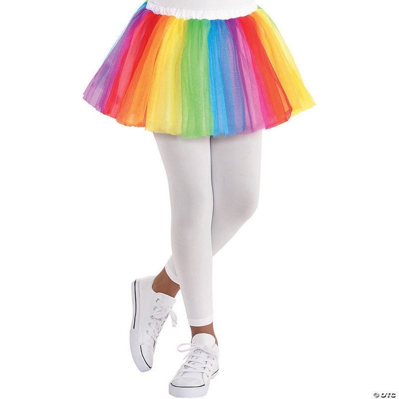 20 x 11 1/4 Kids Bright Color Rainbow Polyester Dress-Up Tutu