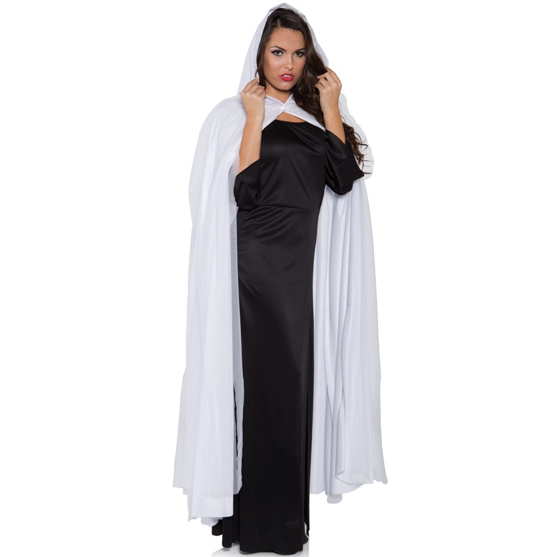 Adult Tattered Ghost Cape (White) One Size