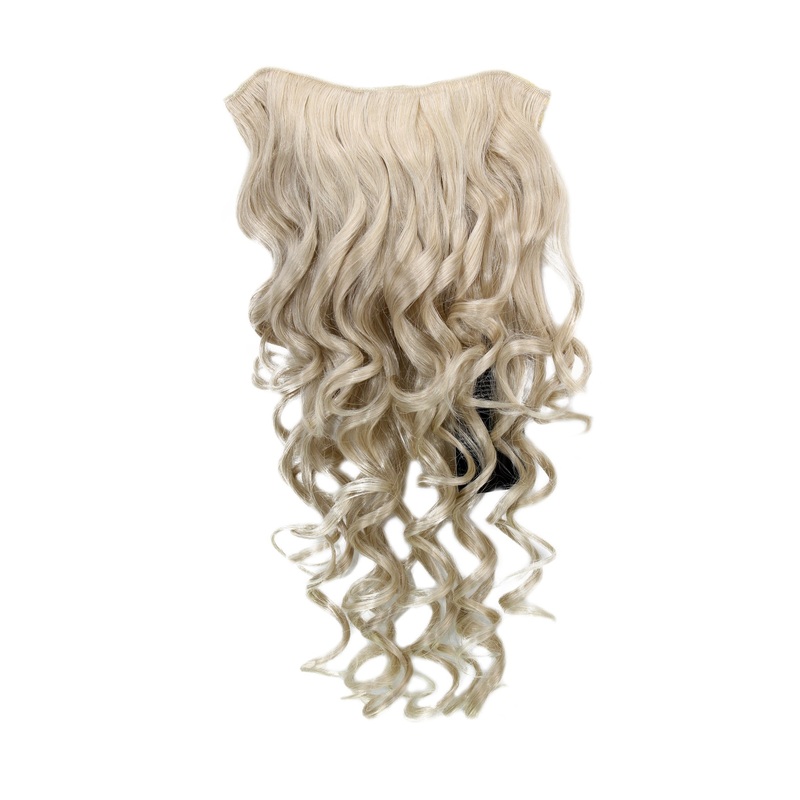 Hairpiece Halfwig 7 Clip In Extension long curls curled mixed blond H9503