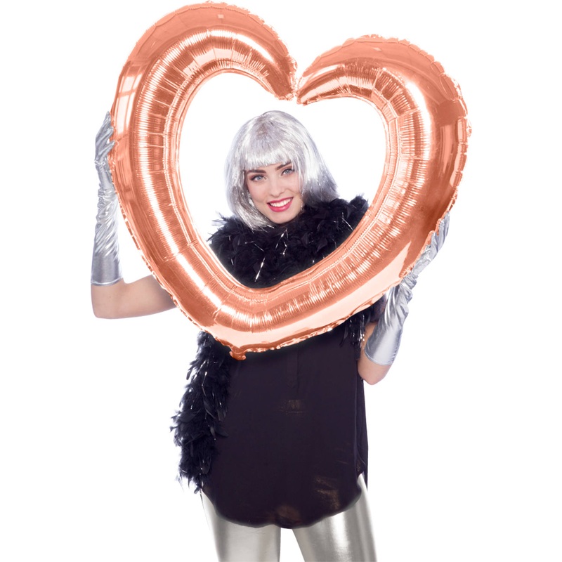 Rose gold heart photo frame 85 x 70cm