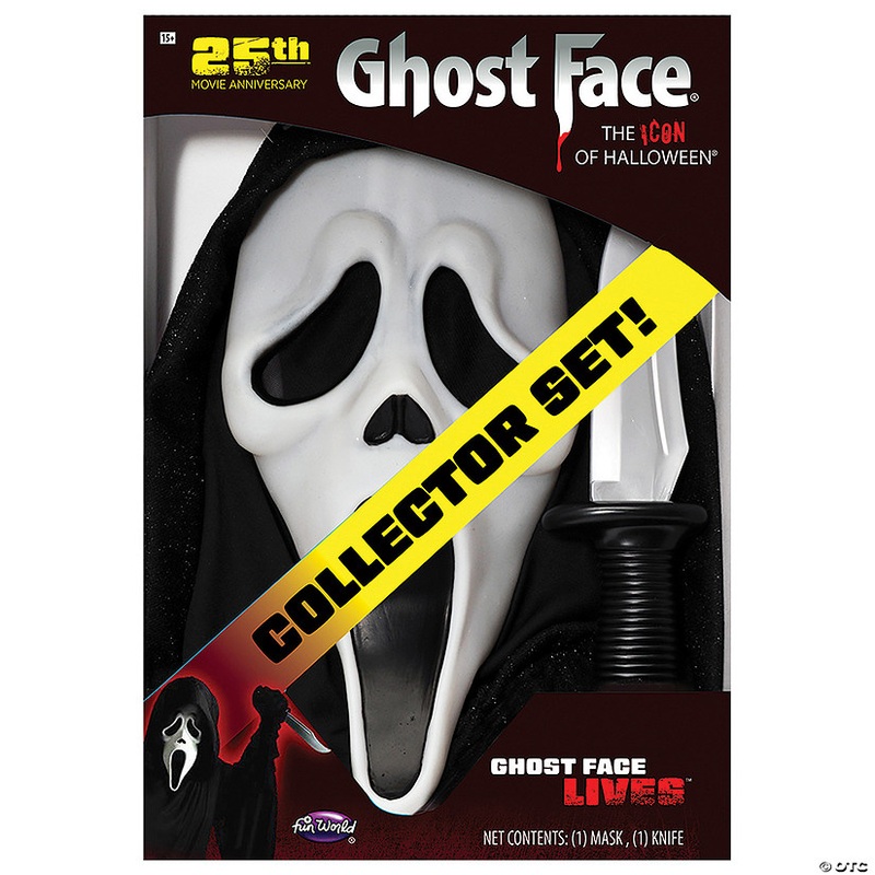 Scream Ghost Face<sup></sup> Costume Mask & Knife 25th Anniversary Collector Box Set