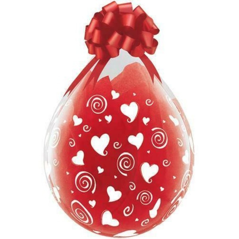 25 balloons swirling hearts 45cm