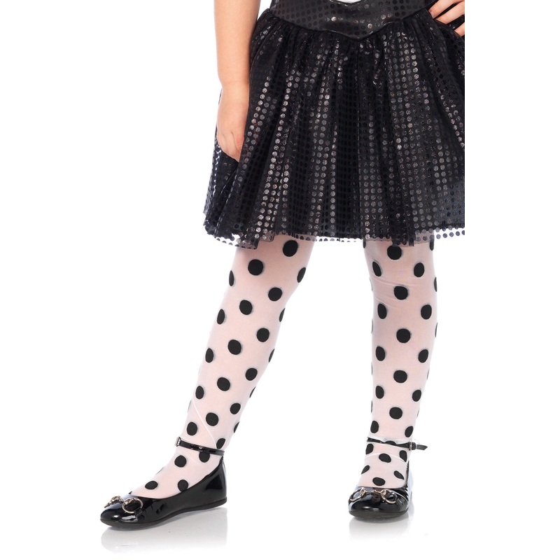 Girls’ Sheer Polka Dot Tights Small