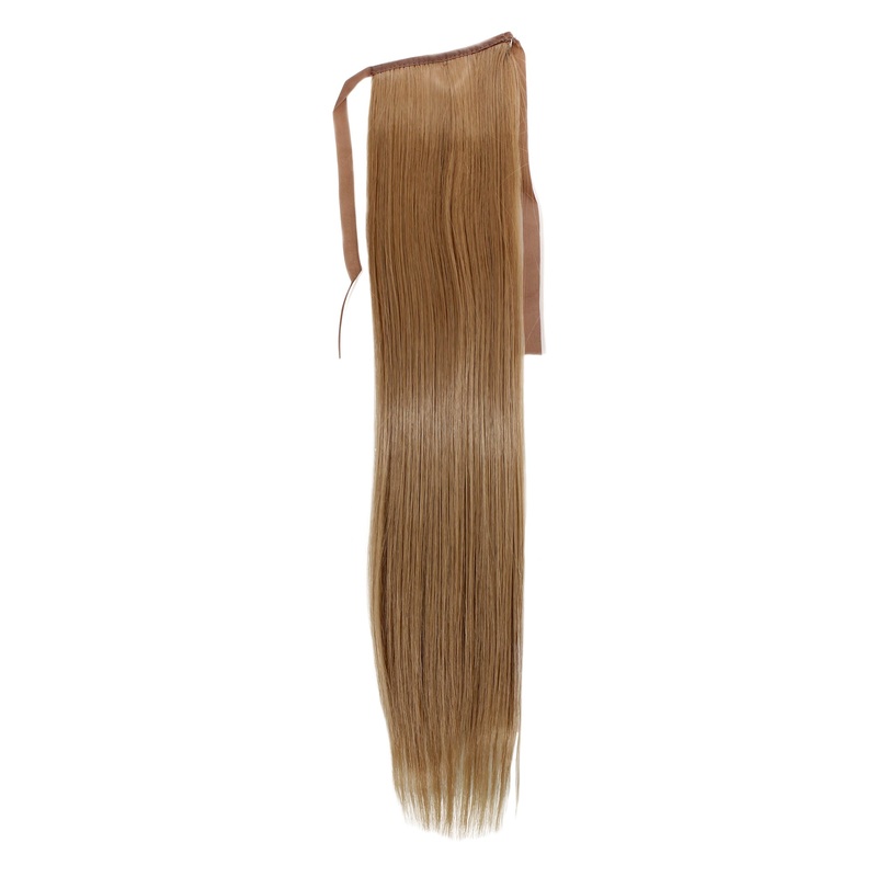 Hairpiece slim Ponytail Pigtail Ash Blonde Straight Band + Clip Fastening YZF-TS18-22