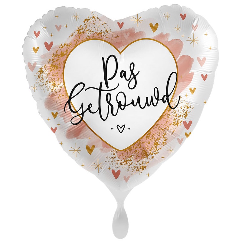 Pastel Wedding Heart foil balloon NL 43cm