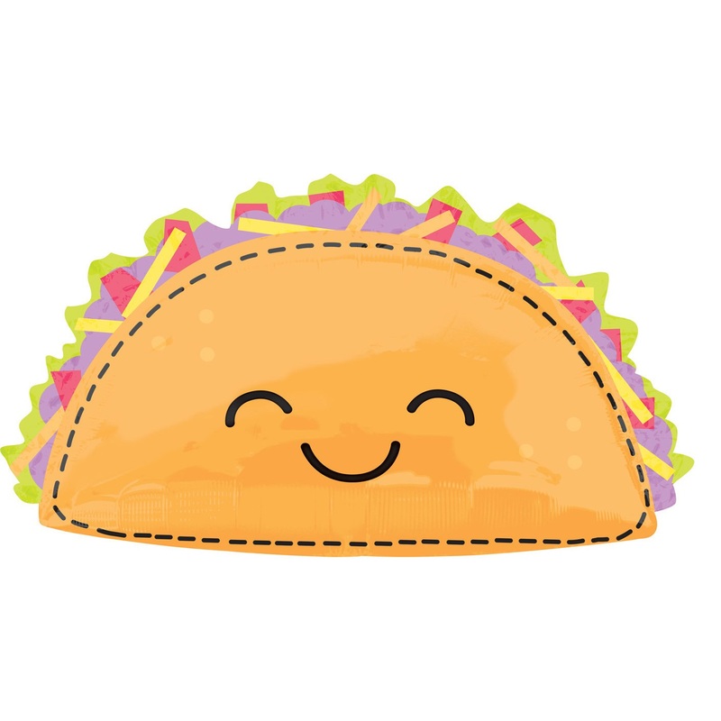 Smiling Taco Foil Balloon 48 x 83cm