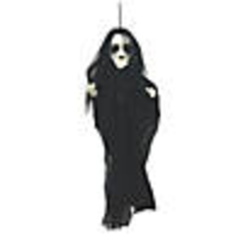 29 1/2 x 43 1/4 Light-Up Hanging Undead Girl Halloween Decoration