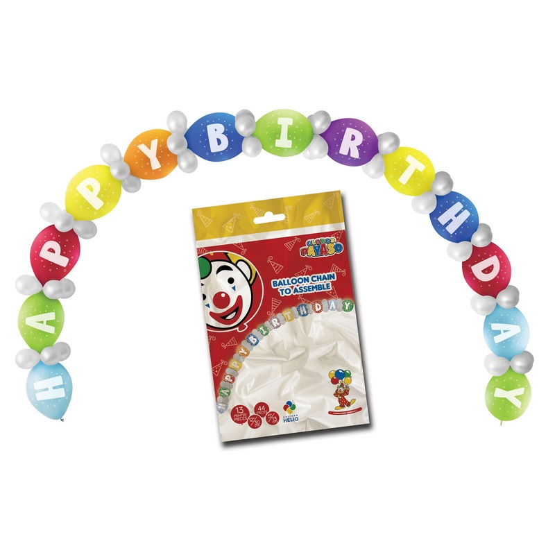 Colorful congratulatory balloon garland set