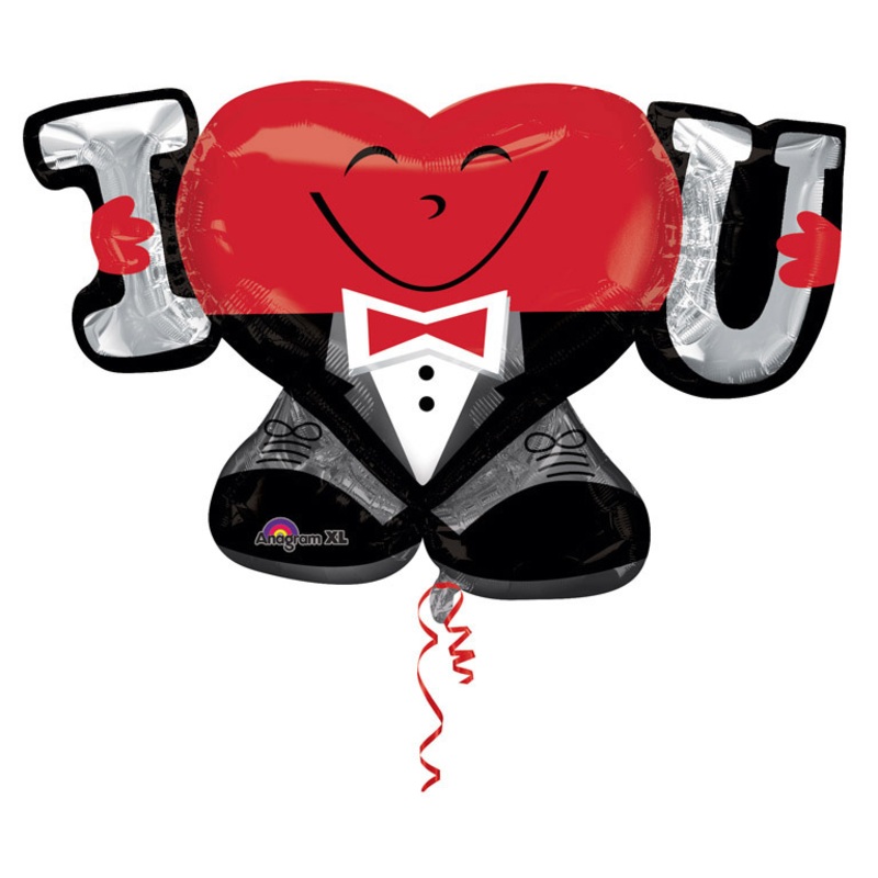 Groom heart balloon I love U 83 x 53cm
