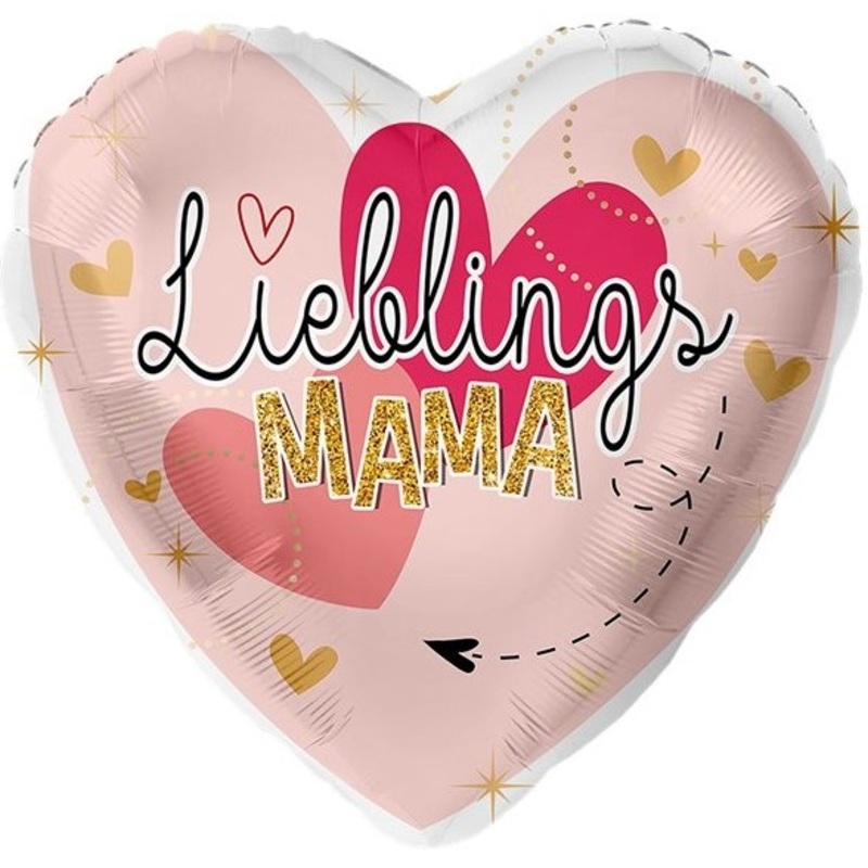 Heart foil balloon favorite mum 46cm