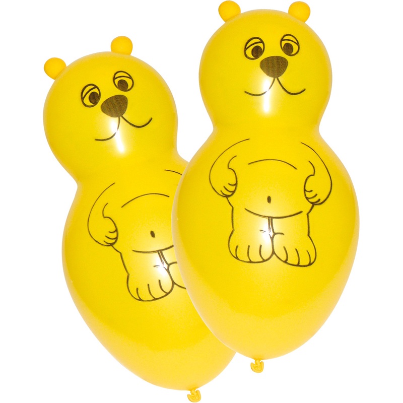 Set of 4 cuddly teddy figure balloons