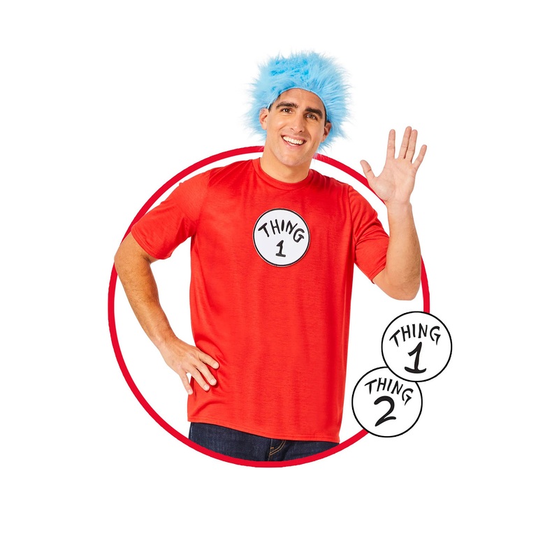 Thing 1 & 2 Men’s Adult Costume Kit Small/Medium