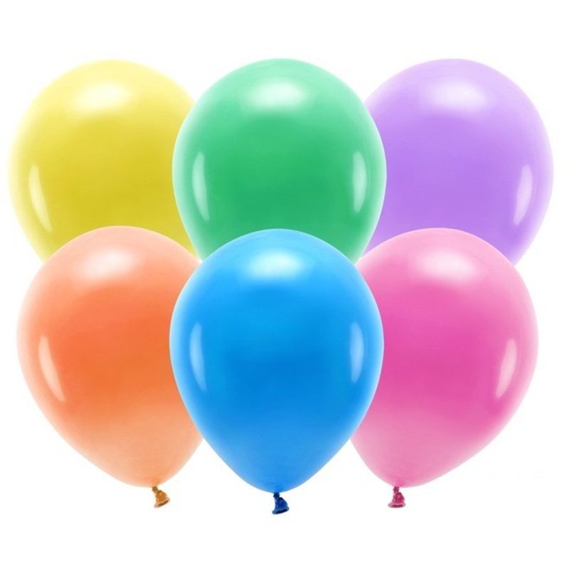 100 eco pastel balloons colored 30cm