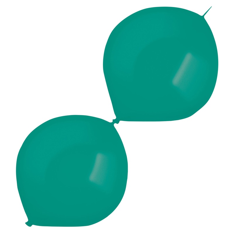 50 metallic garland balloons acquamarine 30cm