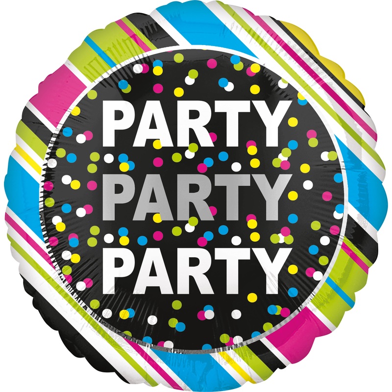 Partytime foil balloon 43cm