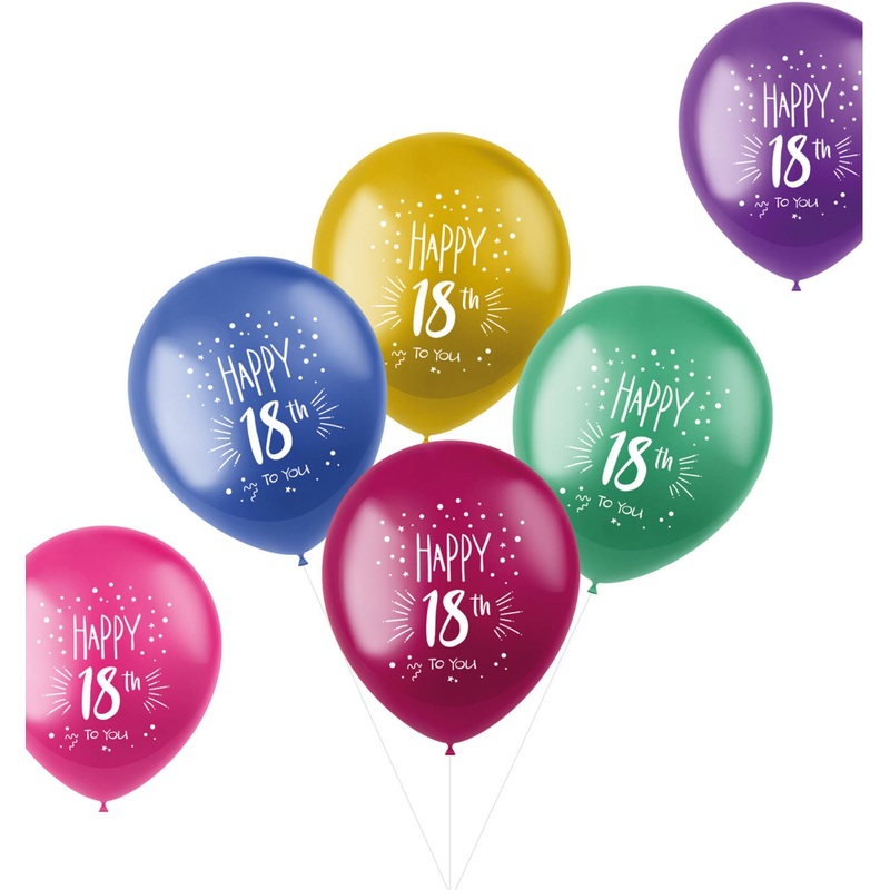 6 Happy 18th Birthday to you balloon 33cm