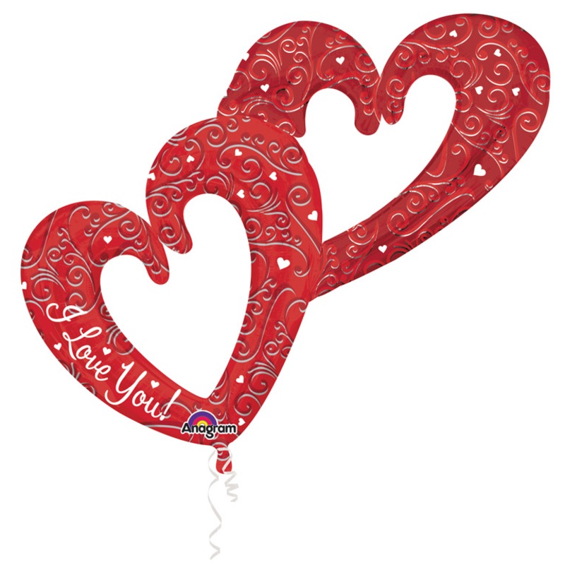 Double heart balloon Endless love 1.34mx 91cm