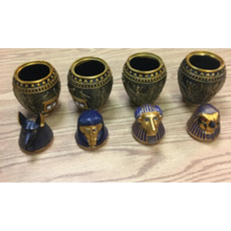 Egyptian Themed Canopic Jars – 4 Jars