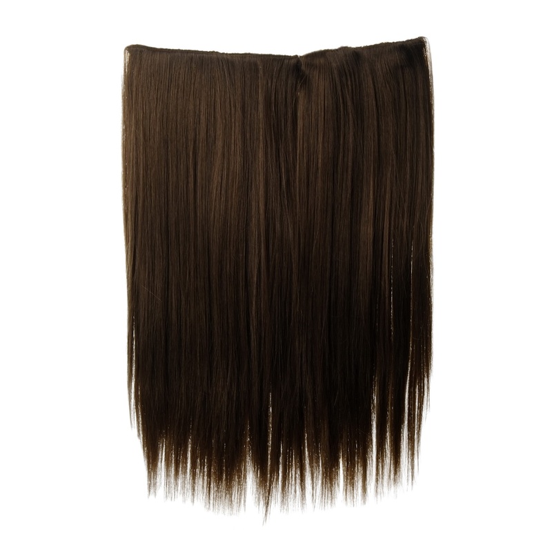 Hairpiece Hair Extension 5 Clips Straight Brown Medium-Golden Brown L30173-10