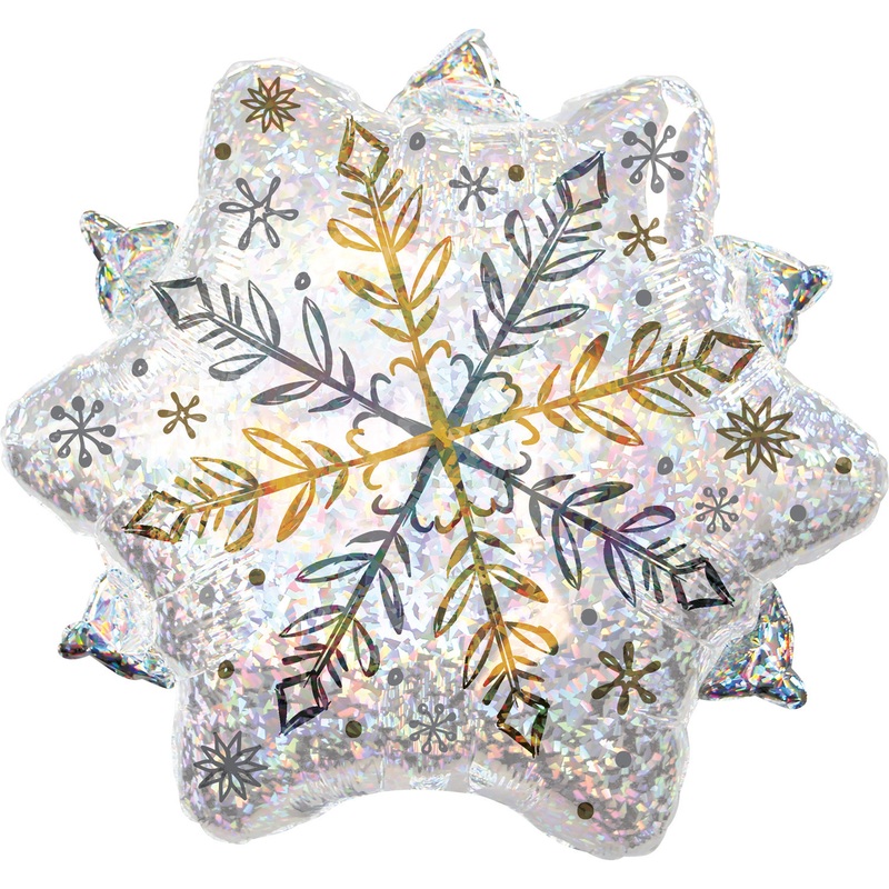 Let it snow holographic foil balloon 45cm