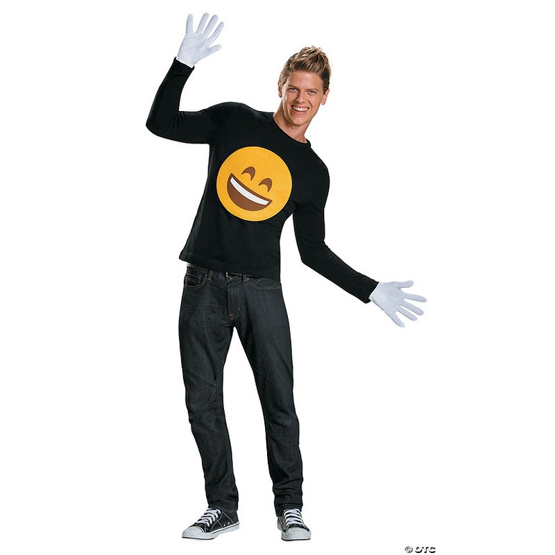 Men’s Smile Emoji Costume Kit