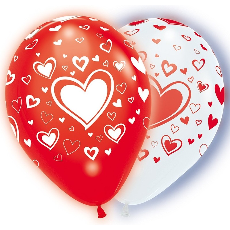 4 LED balloons treasure line 23cm
