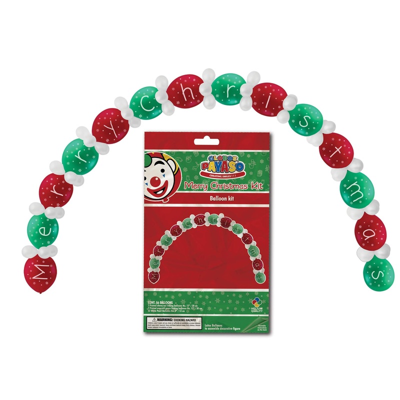 Merry Christmas balloon garland