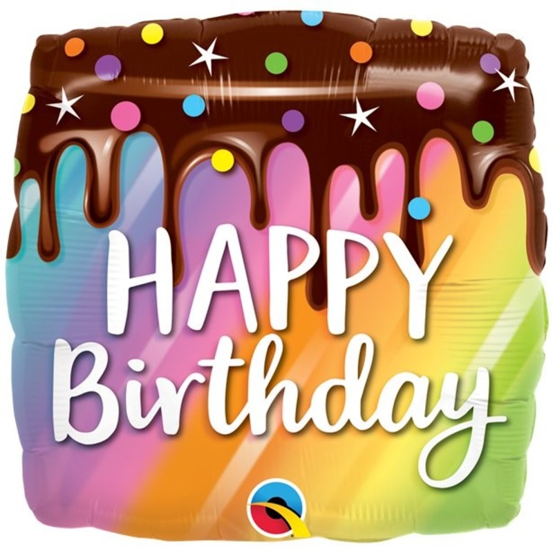 Rainbow Cake birthday balloon 46cm