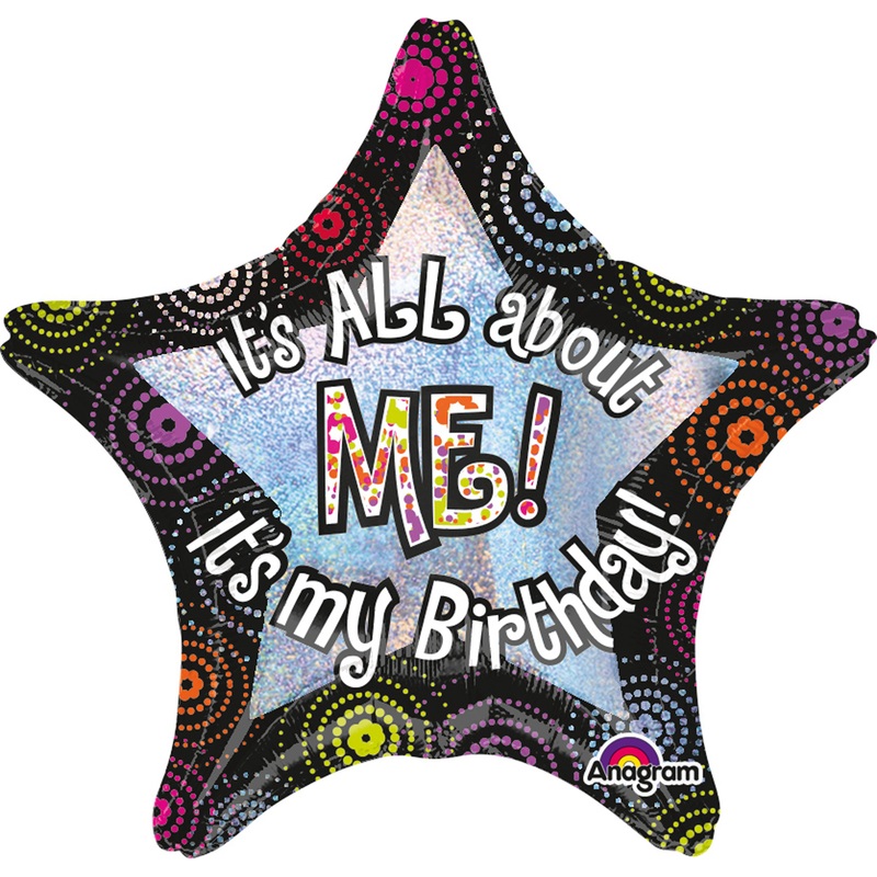 XL foil balloon Birthday Star 71cm