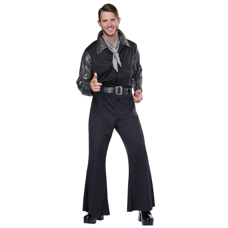 Flashy 70’s Style Jumpsuit Adult Costume Medium