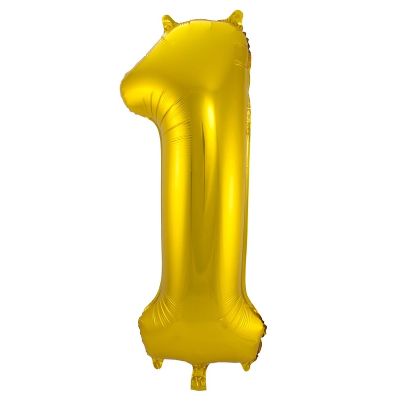 Foil balloon number 1 gold