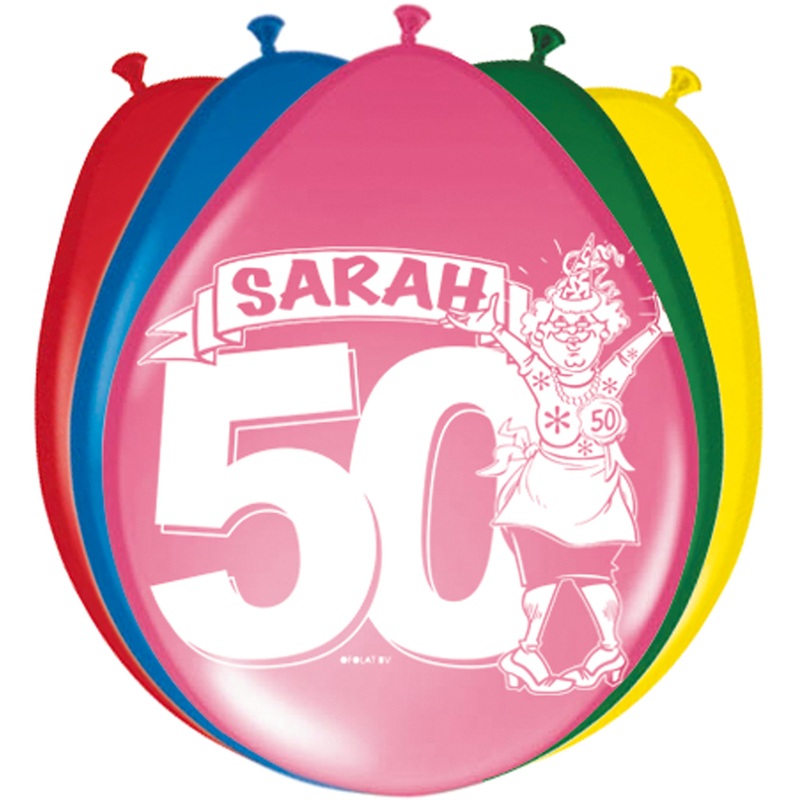 8 Congratulations Sarah balloons 30cm
