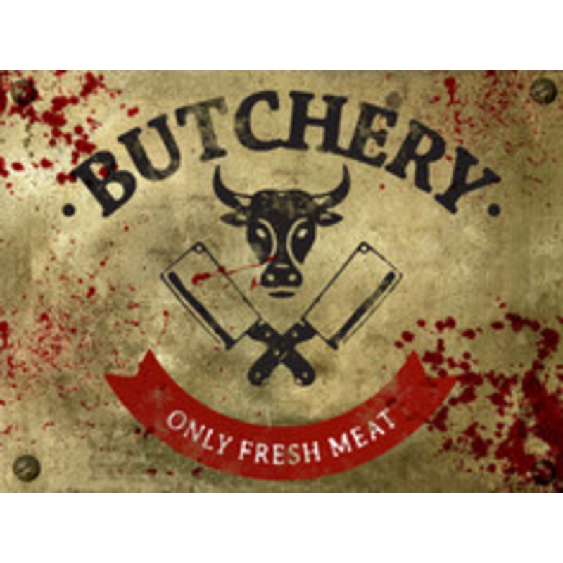 Butchery Sign – Halloween Decor Prop Road and Lawn Decoration Sign