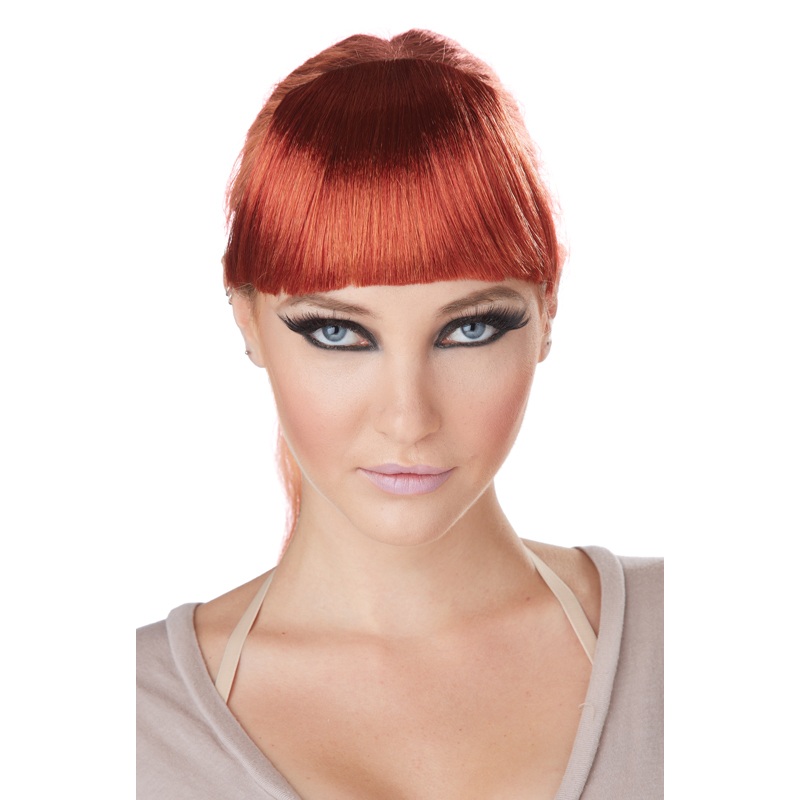 Clip-On Bangs Costume Wig (Red) Standard
