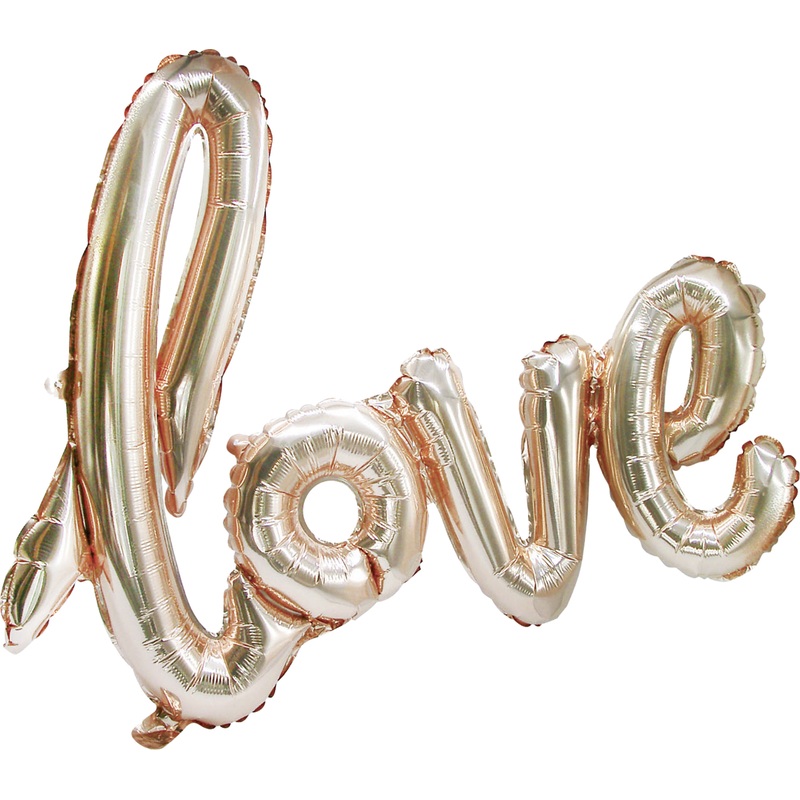 Foil balloon Love rose gold 73 x 60cm