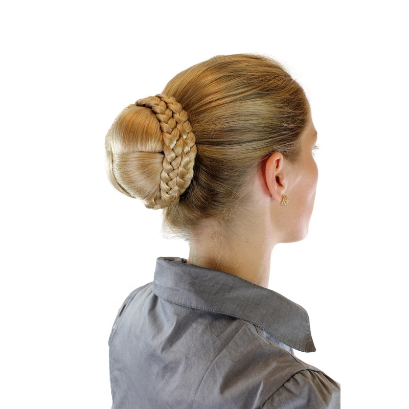 Hairbun Hairpiece bun hair knot braided braided plaited rim traditional bright blond N796